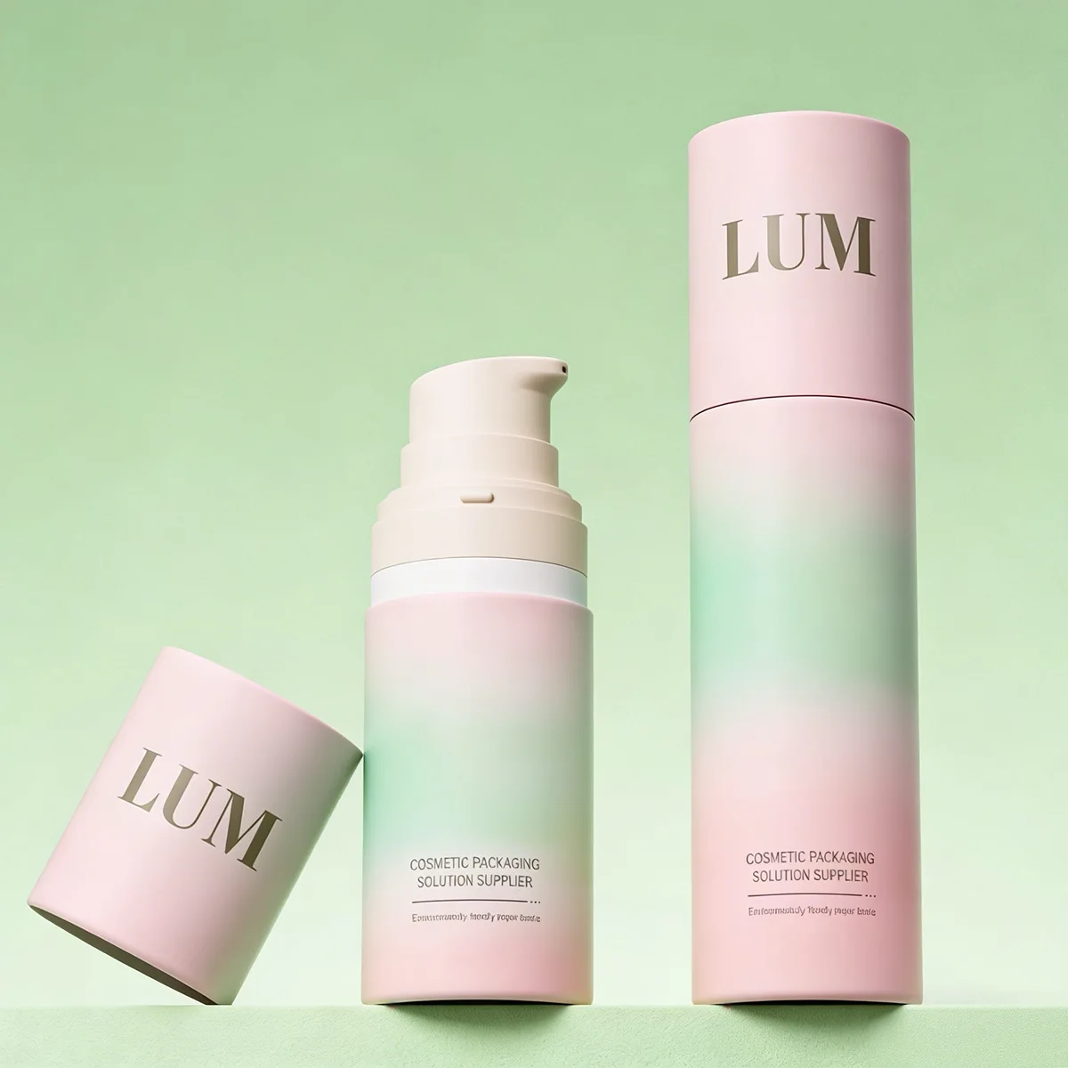 A side-by-side comparison showing the internal mechanism of an airless bottle and an airless jar.