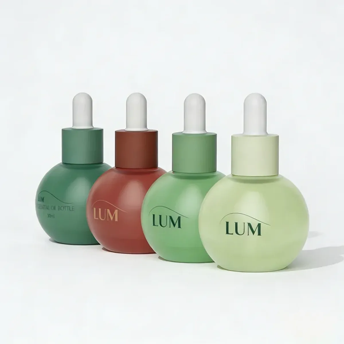 High-quality glass material showcasing custom frosted finishes and vibrant pantone colors for striking shelf appeal.