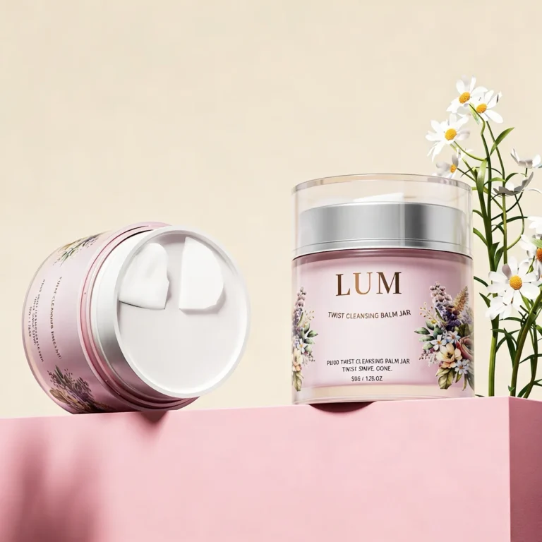 45g twist cream jar with grinding mechanism for solid cleansing balm