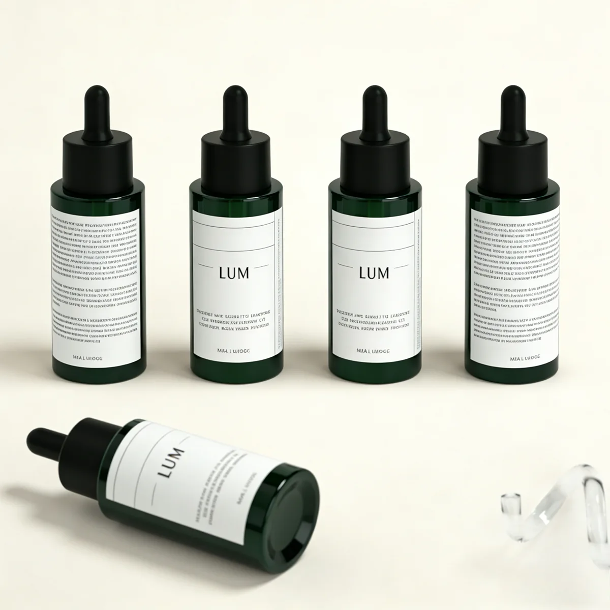 20ml to 50ml high-end glass dropper containers specifically engineered for clean beauty serums and rich hair oils.