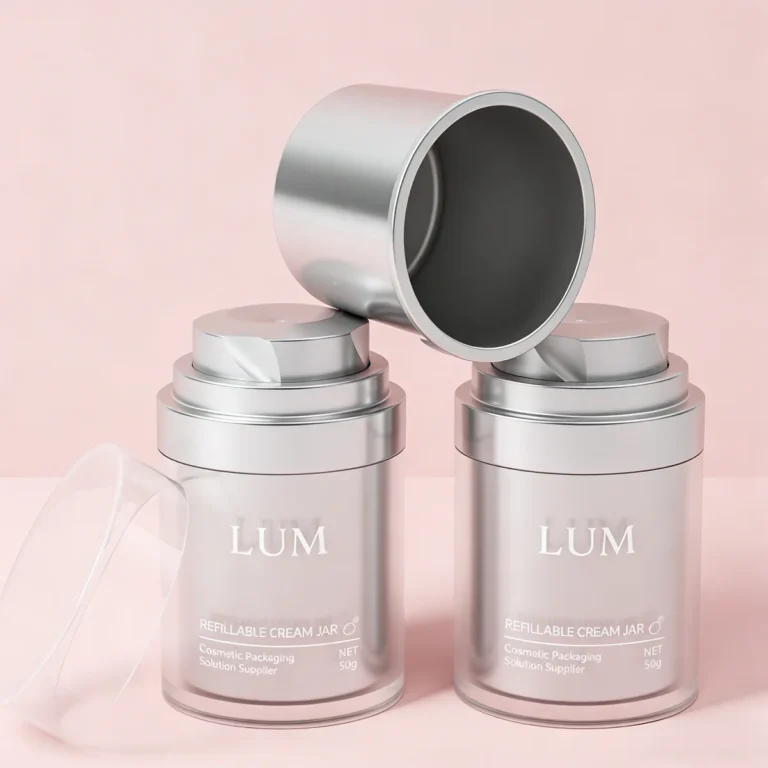 50g refillable PP cream jar with replaceable inner cup for sustainable skincare