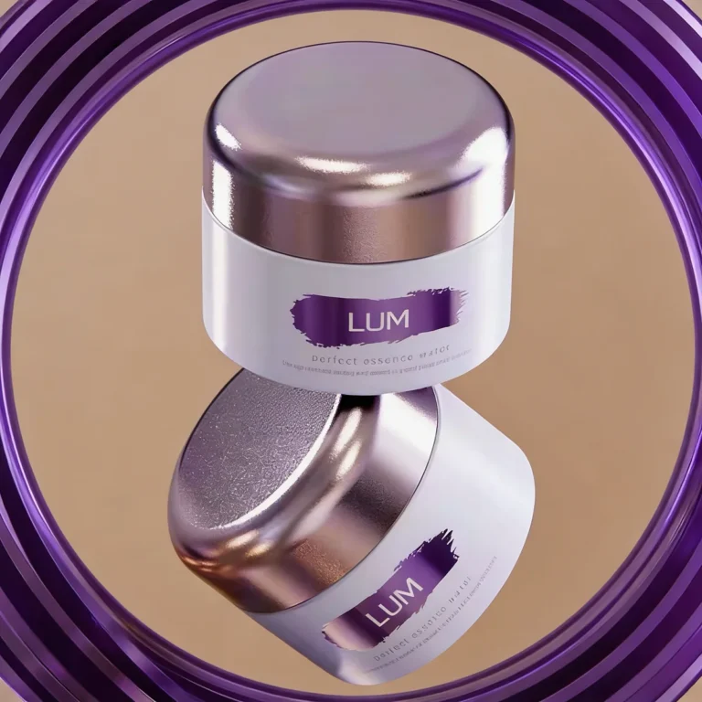 Aesthetic glass cream jar structure designed for premium skincare packing and moisturizing cream containers.