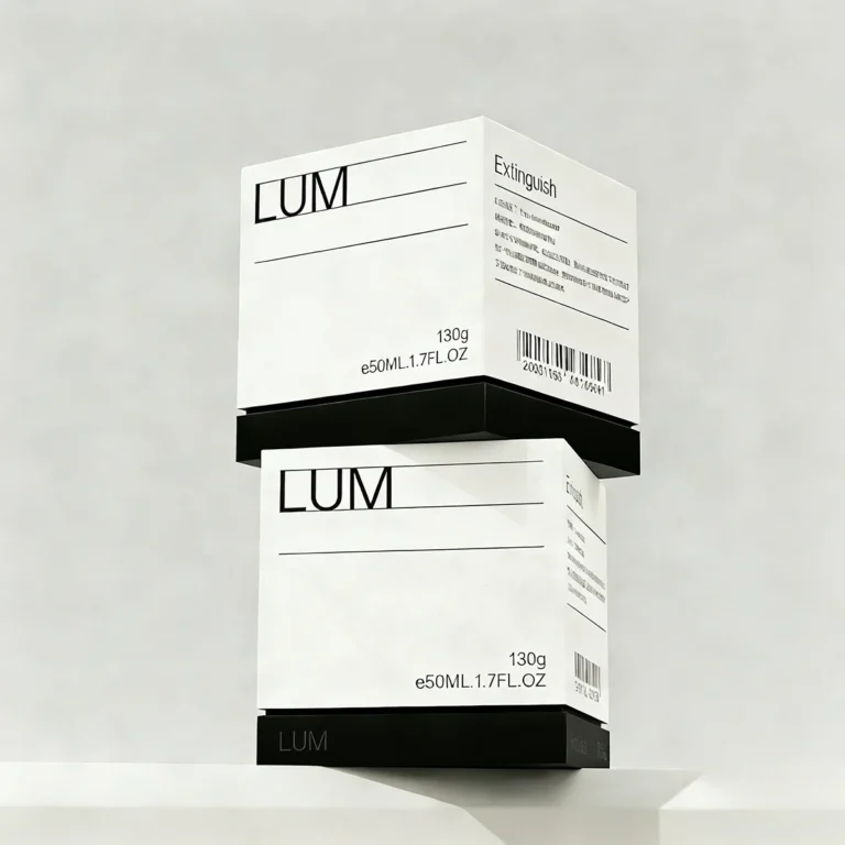 OEM eco-friendly skincare packaging box made from durable cardboard, offering a sustainable yet luxurious unboxing experience.