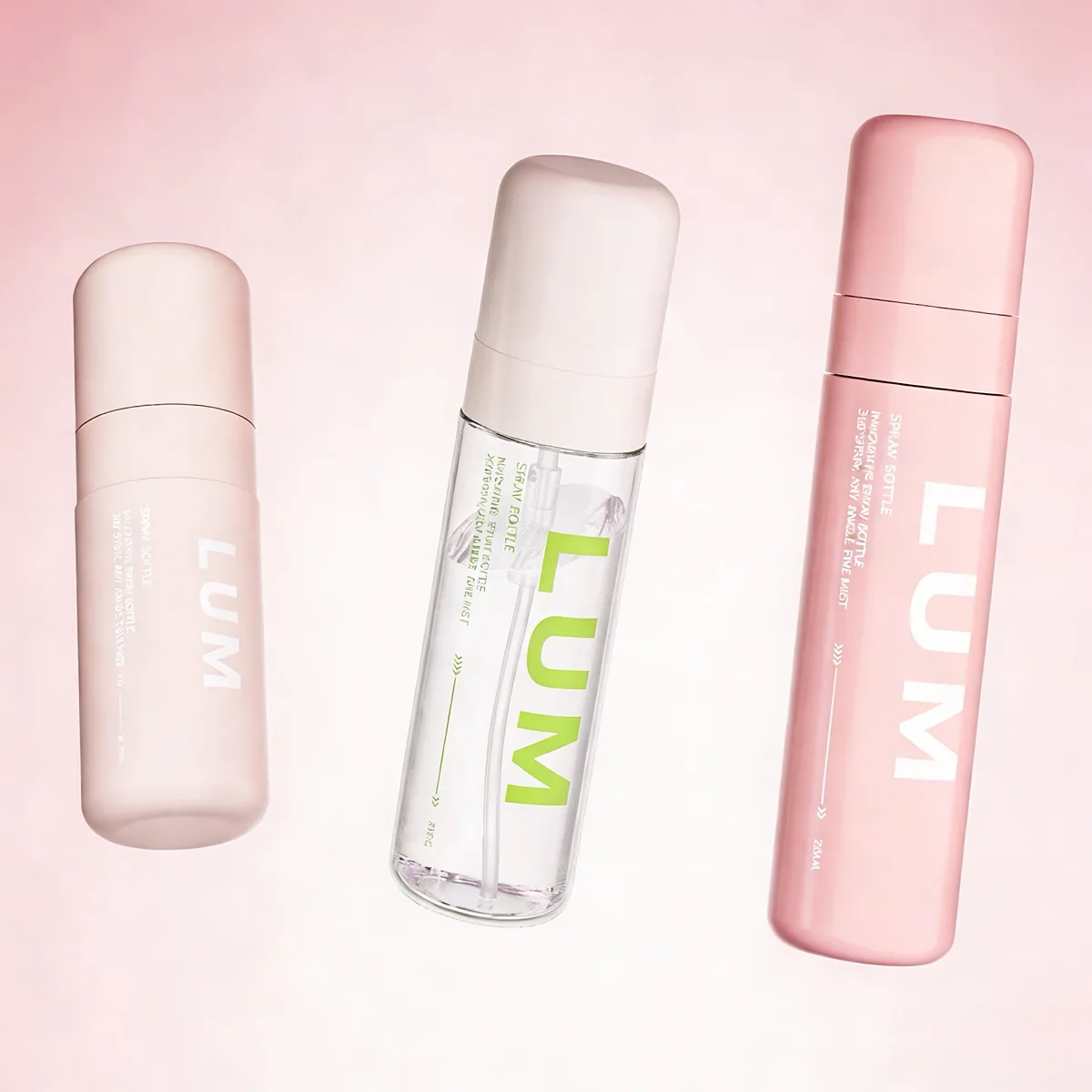 TSA-friendly 50ml and 80ml recyclable containers expertly designed for facial toners, face mists, and hydrating waters.
