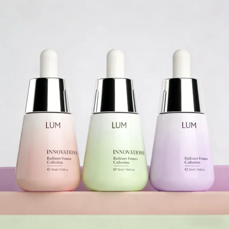 High-quality glass pipette dropper with shiny silver collar for luxury dispensing