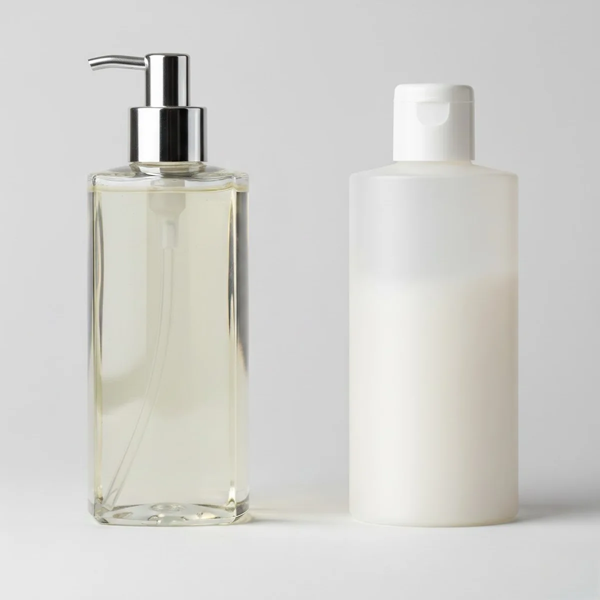 High-end HDPE vs PET lotion bottle material comparison for skincare packaging