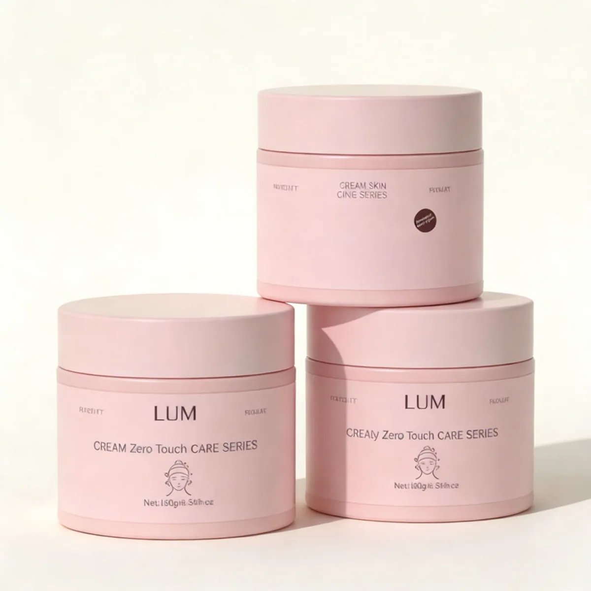 OEM large glass cream jar with professional silk-screen printing and luxury surface finishing for skincare packing.