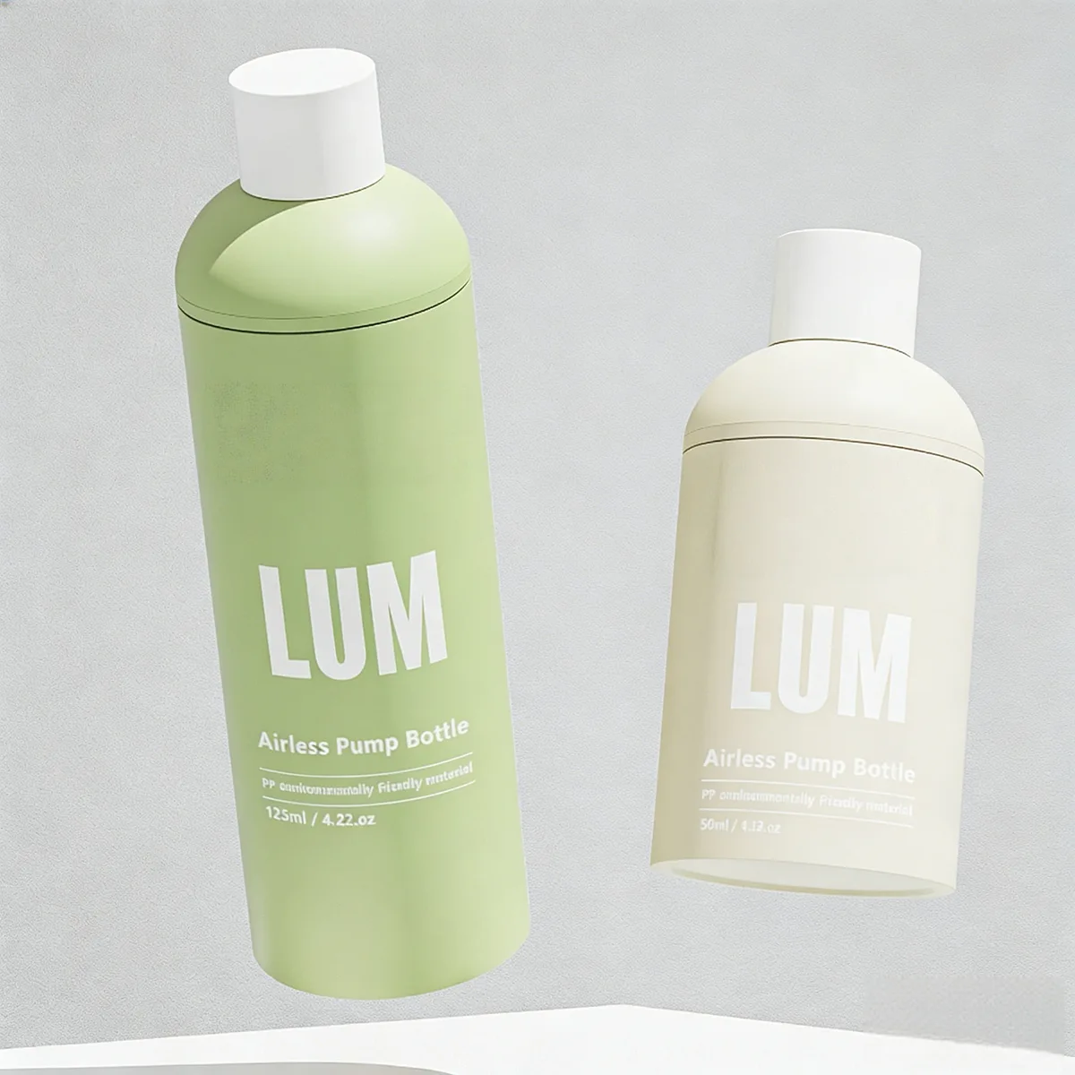 Precision lotion pump dispenser on airless bottle 125ml for high-end cosmetic packing brand refinement.