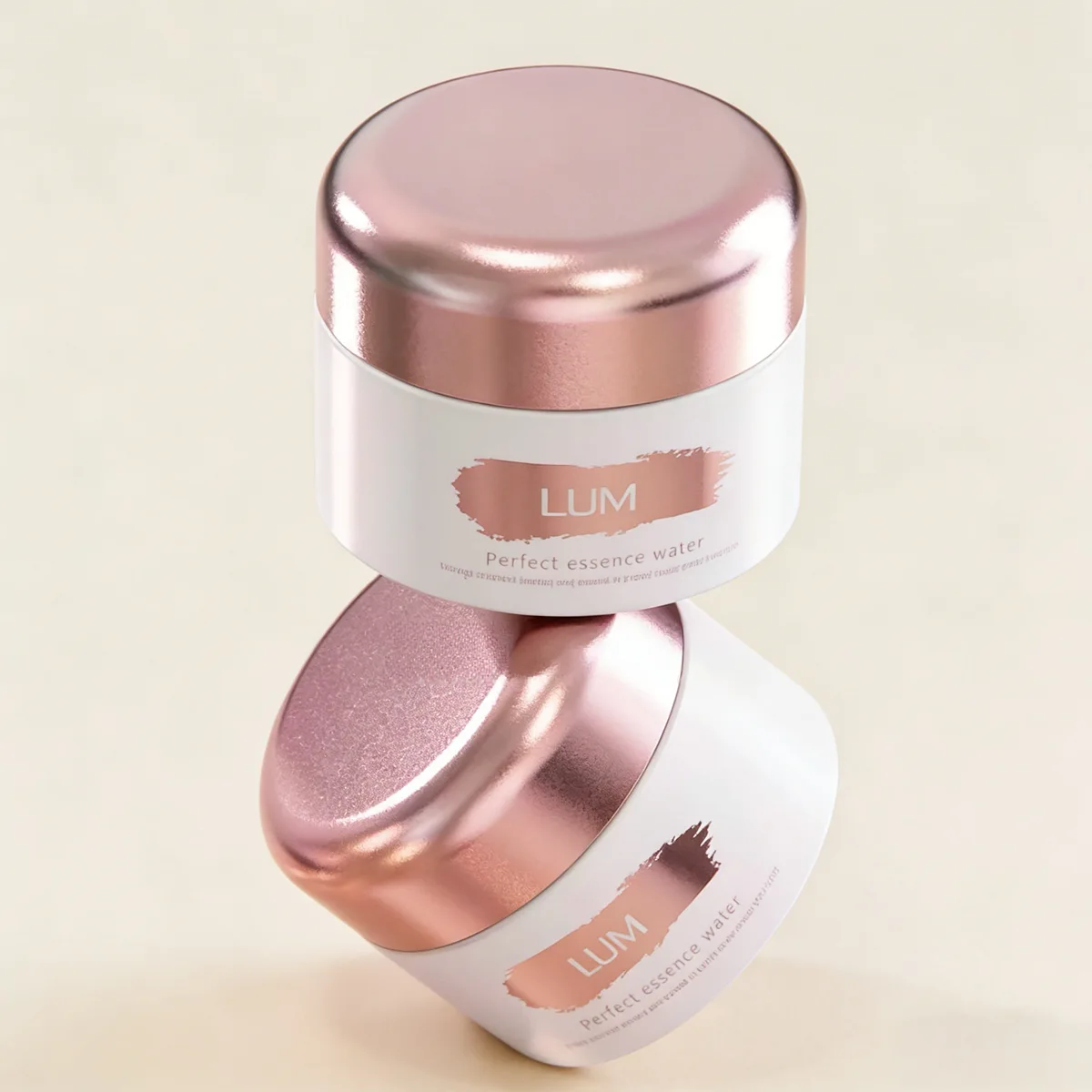 Glass cream jar with luxury color coating and metallic lid for high-end face cream skincare packing.