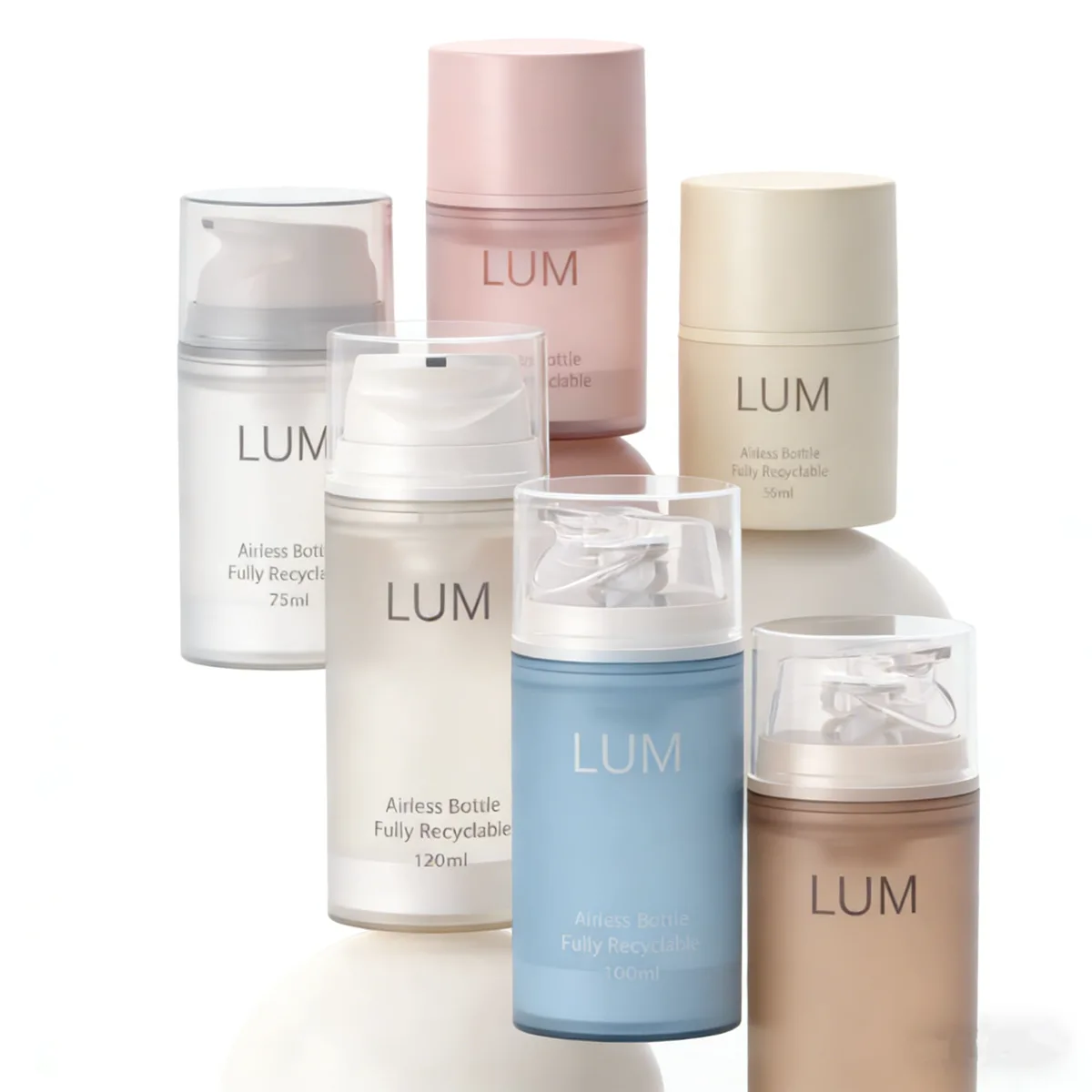 Durable 100% recyclable PP structure demonstrating a flawless matte finish for circular economy cosmetic collections.