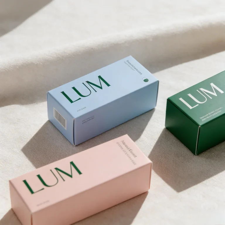 Minimalist matte paper box for professional skincare packing customization and private label brands.