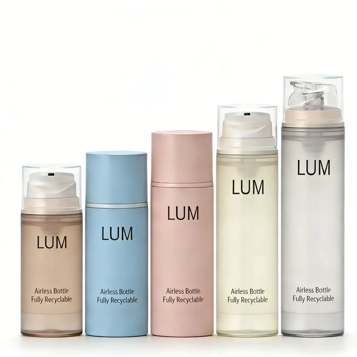 Extensive 30ml to 200ml packaging series optimally dimensioned for everything from eye serums to heavy body lotions.
