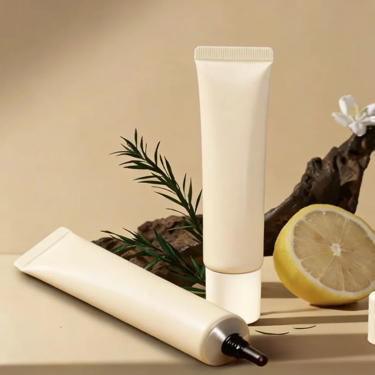 OEM PE plastic squeeze tube with screw cap, fully customizable for private label cosmetic lines.