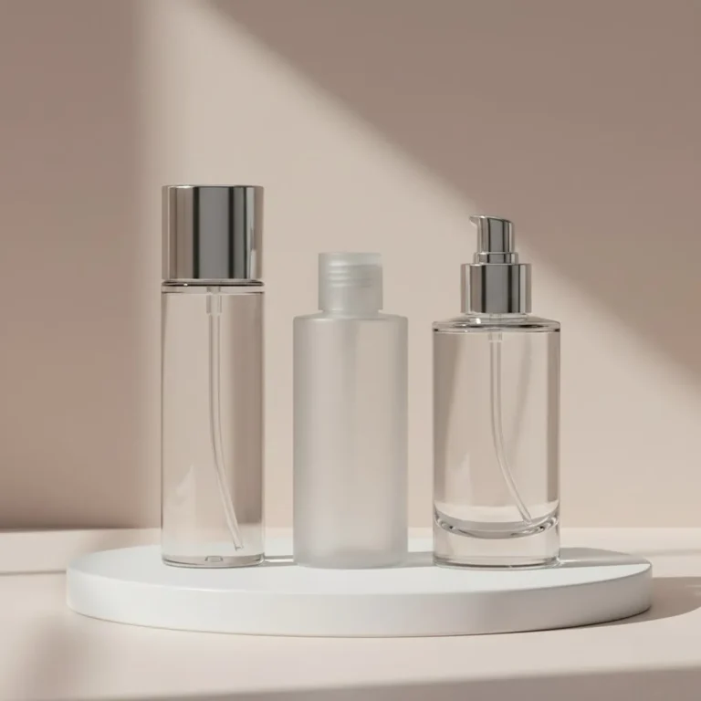 Comparison of PET plastic vs PP plastic vs Glass cosmetic bottles for skincare packaging material selection
