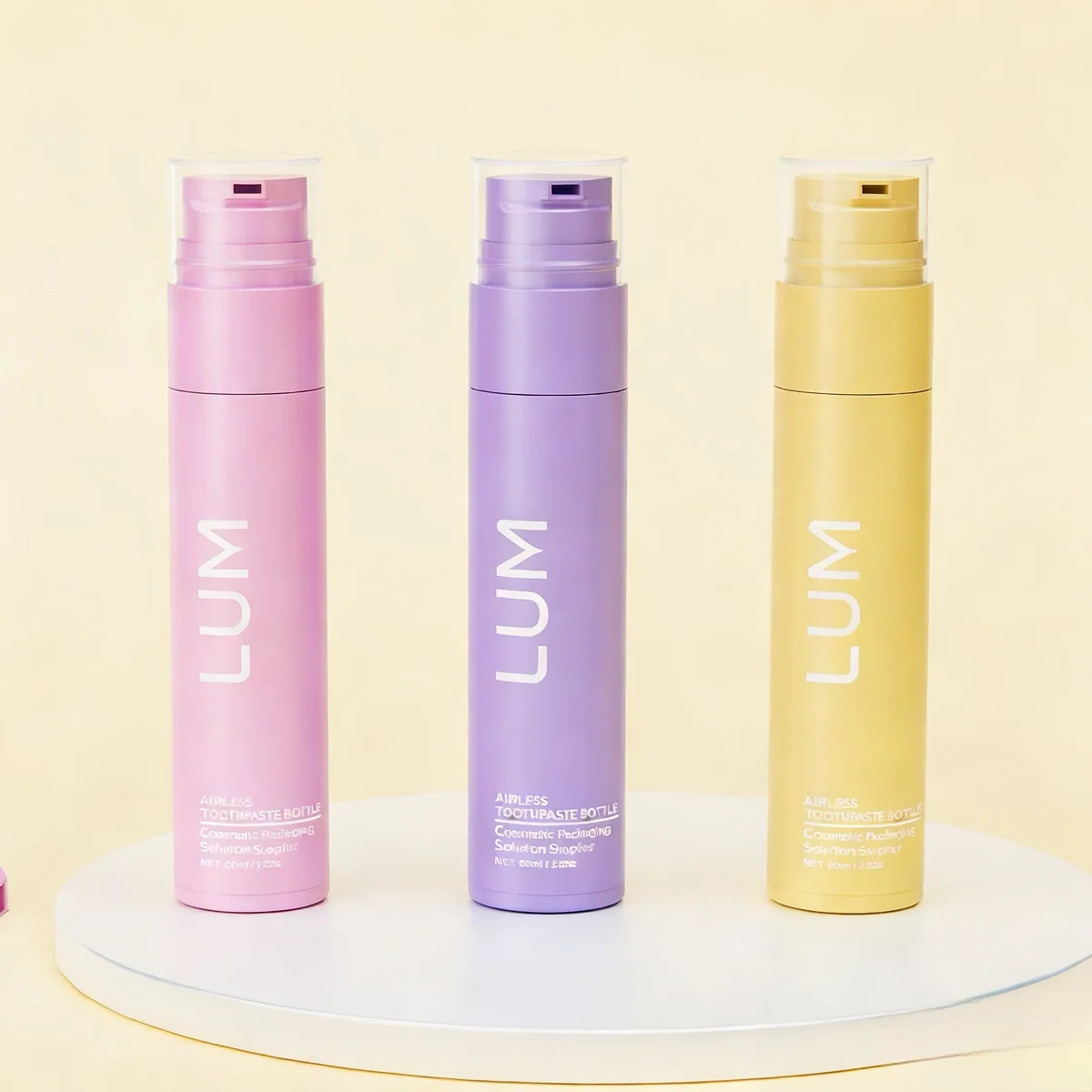 A side-by-side comparison of a heavy glass cream jar and a sleek plastic cream jar.