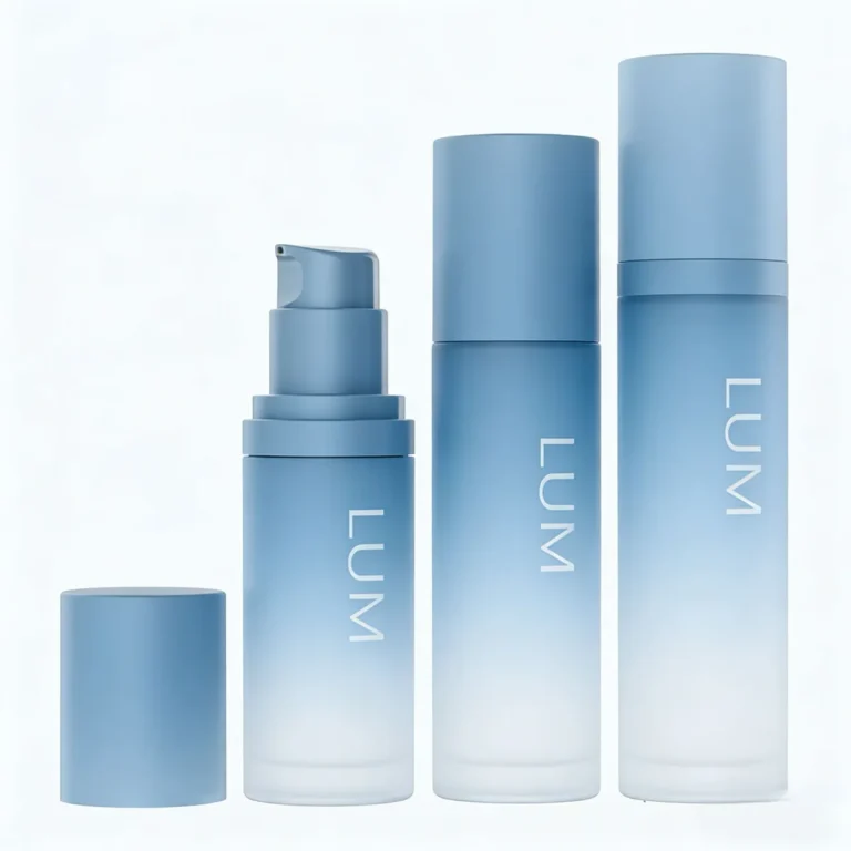 Multi-layer structure of airless bottle using PP and AS materials for professional skincare packaging.
