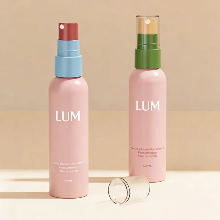 Recyclable PET fine mist spray bottle with matte finish, offering a green solution for skincare packaging.