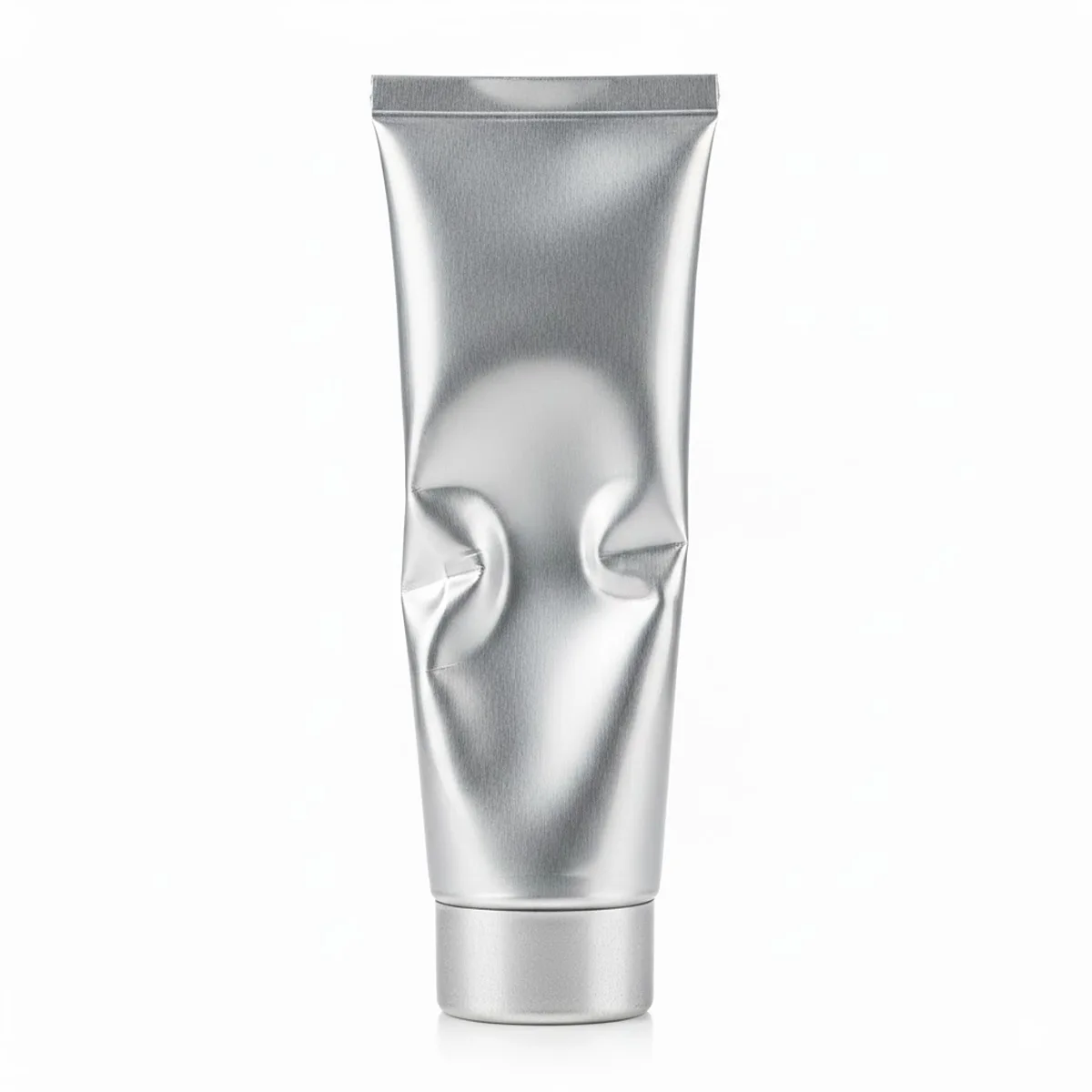 Pure aluminum tube with dead-fold effect preventing air suck-back