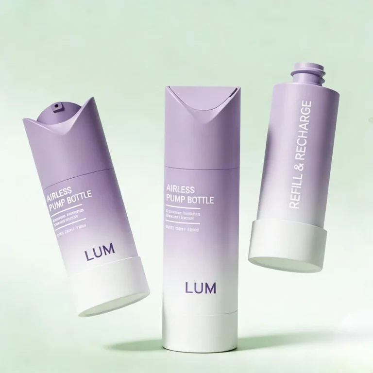 Custom airless bottle manufacturer producing 30ml refillable containers for professional skincare packaging brands.