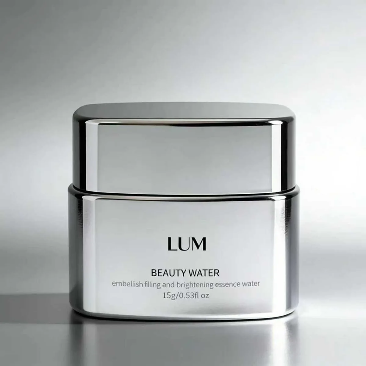 High-end shiny chrome vacuum metallization finish on cream jar lids and pump heads