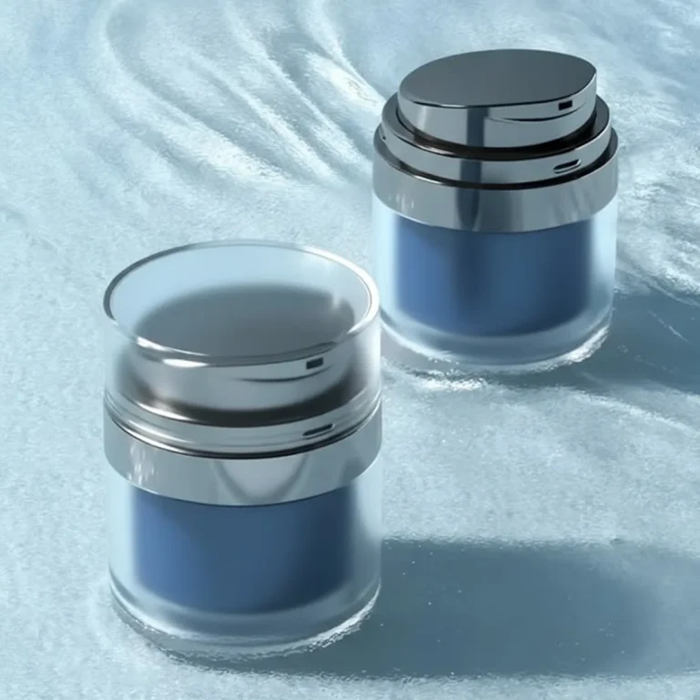 Luxury PMMA acrylic airless jar packaging with glass-like transparency for skincare