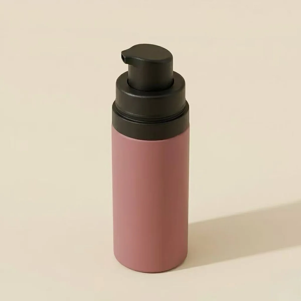Solid mauve pink injection molded color for airless bottle components
