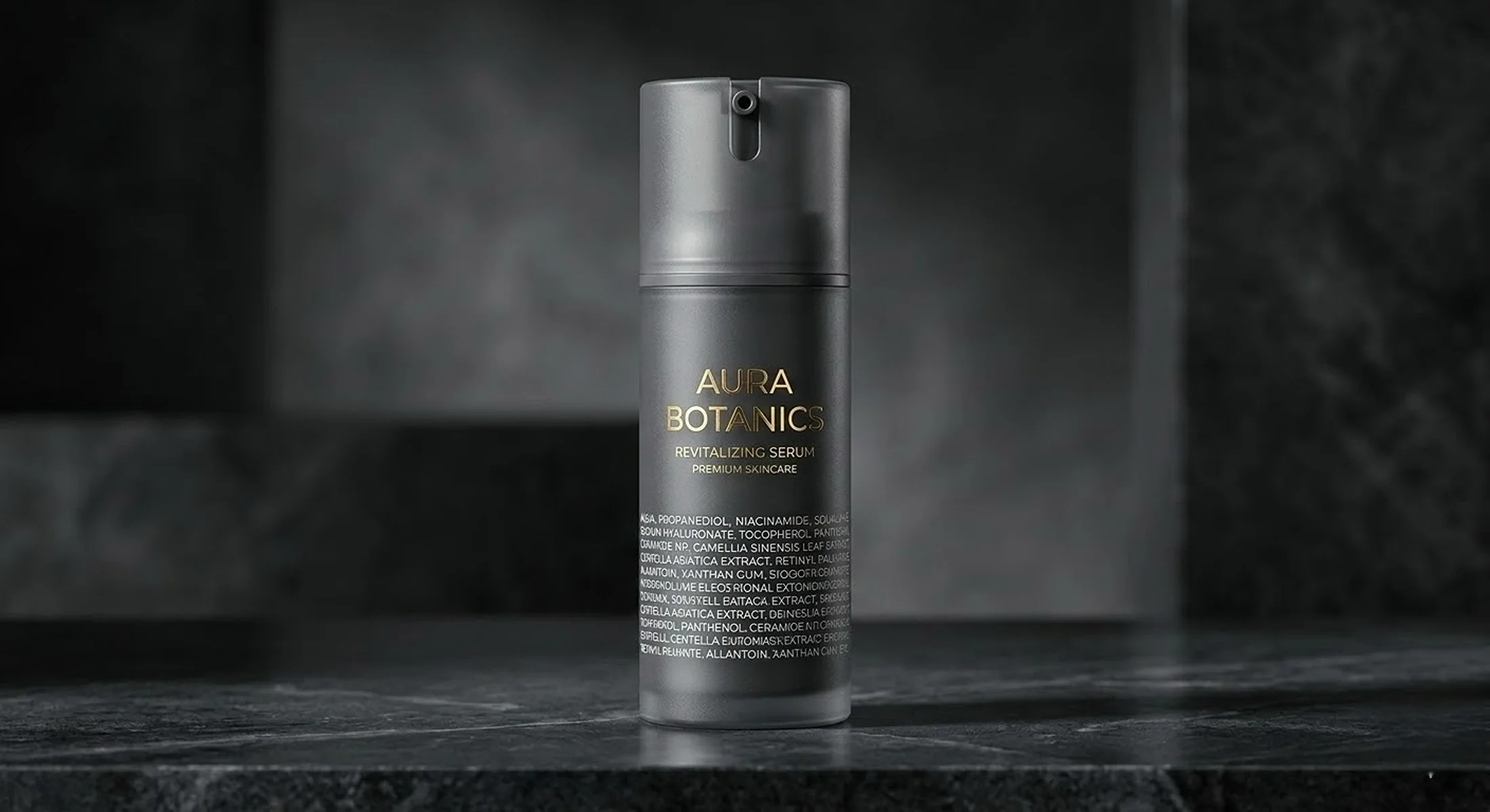 Frosted finish and hot stamping on single-material PP PCR airless bottles