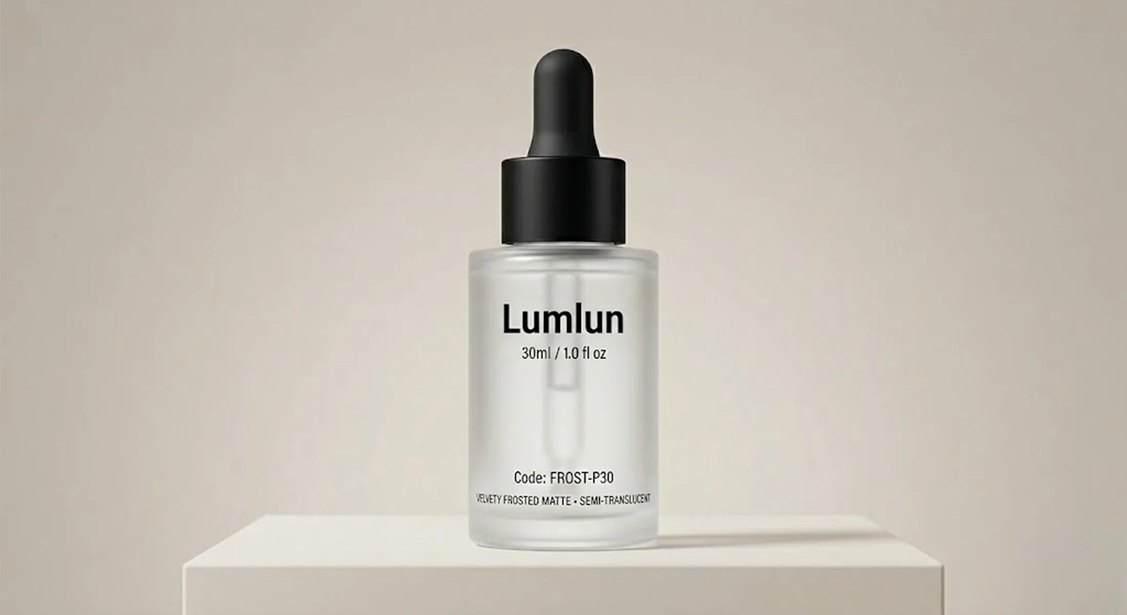 Frosted thick-walled PET dropper bottle with elegant hot stamping