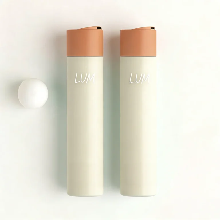 Close-up of the leak-proof disc top cap on a custom PP shampoo bottle, manufactured by Lumlun for premium body care lines.