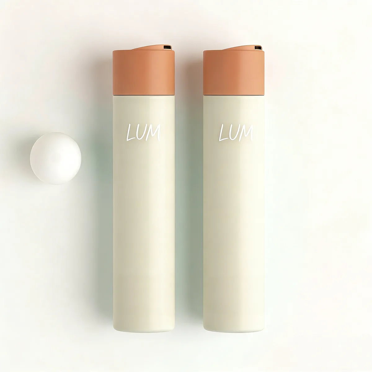 Close-up of the leak-proof disc top cap on a custom PP shampoo bottle, manufactured by Lumlun for premium body care lines.