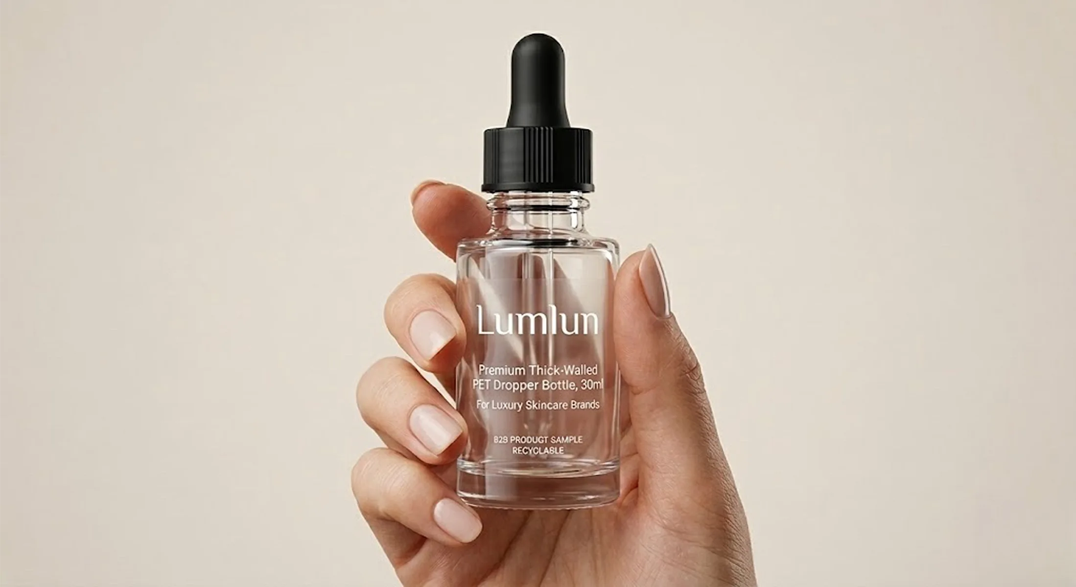 Customizable weight and thick base of premium PET dropper packaging