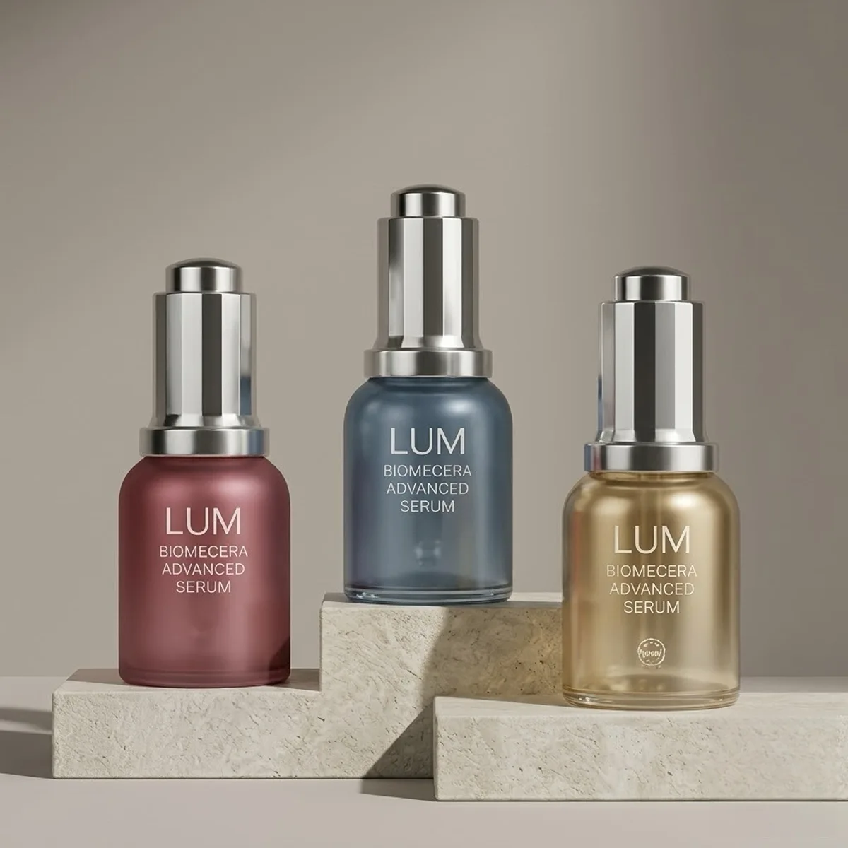 Close-up of the advanced self-loading push button mechanism and precise PP plastic pipette, engineered for exact dosage control of luxury serums.
