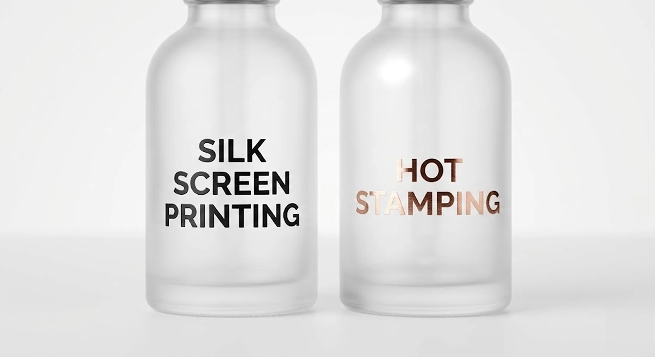 Silk screen printing vs hot stamping cosmetic packaging decoration comparison