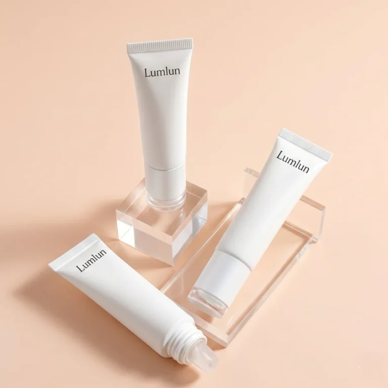 White 10ml lip care tubes with integrated PE slanted tip applicator for smooth product discharge.