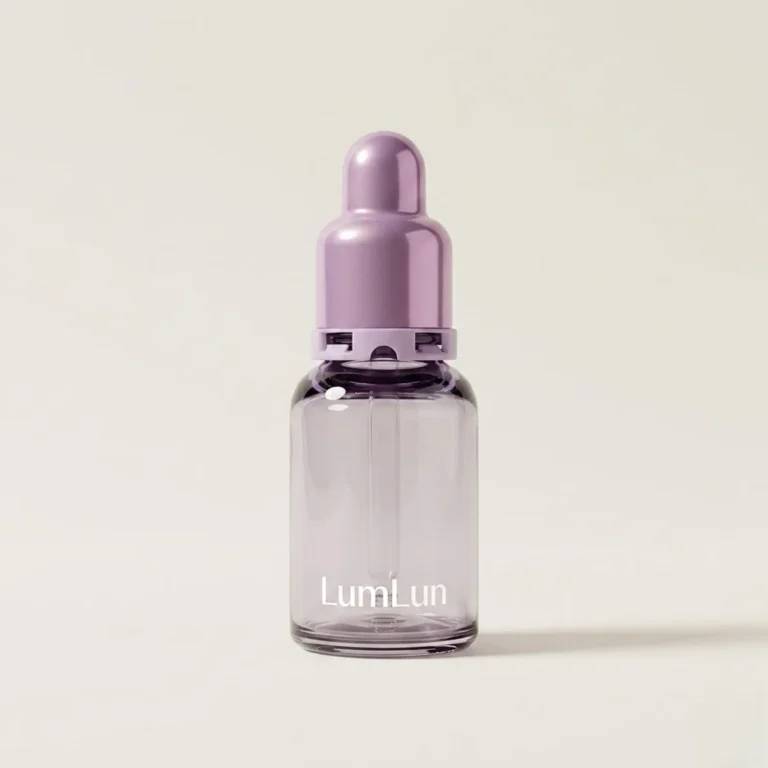 Purple thick wall PET dropper bottle 30ml with novel metallic overcap
