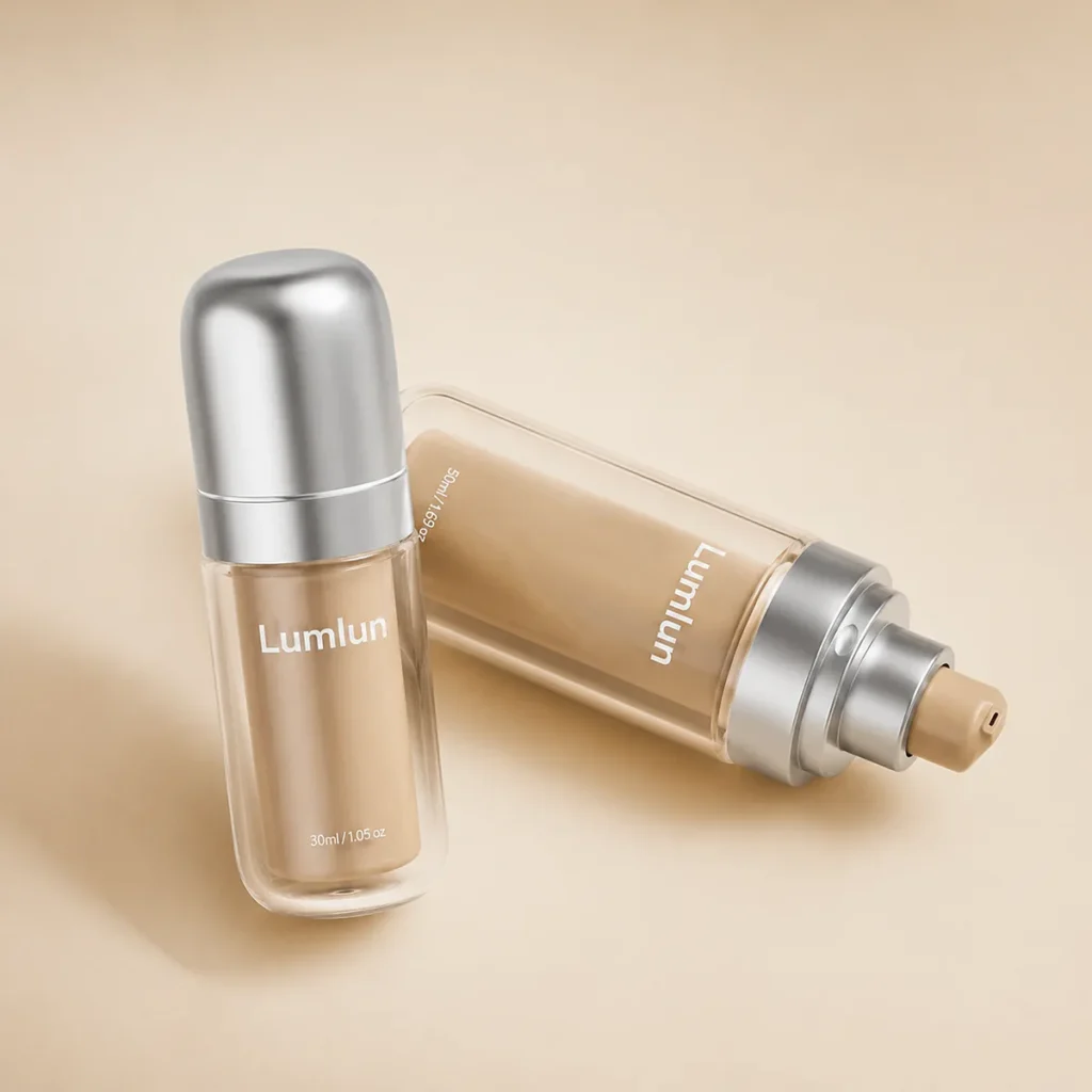 Nachfüllbare Glas-Airless-Flasche | Glasaußenhülle, PP-Innenflasche | 30 ml und 50 ml — Hauptansicht