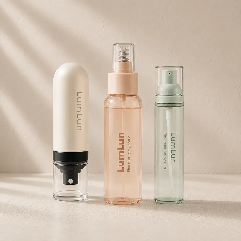 LumLun fine mist spray bottles with visible sprayers and caps