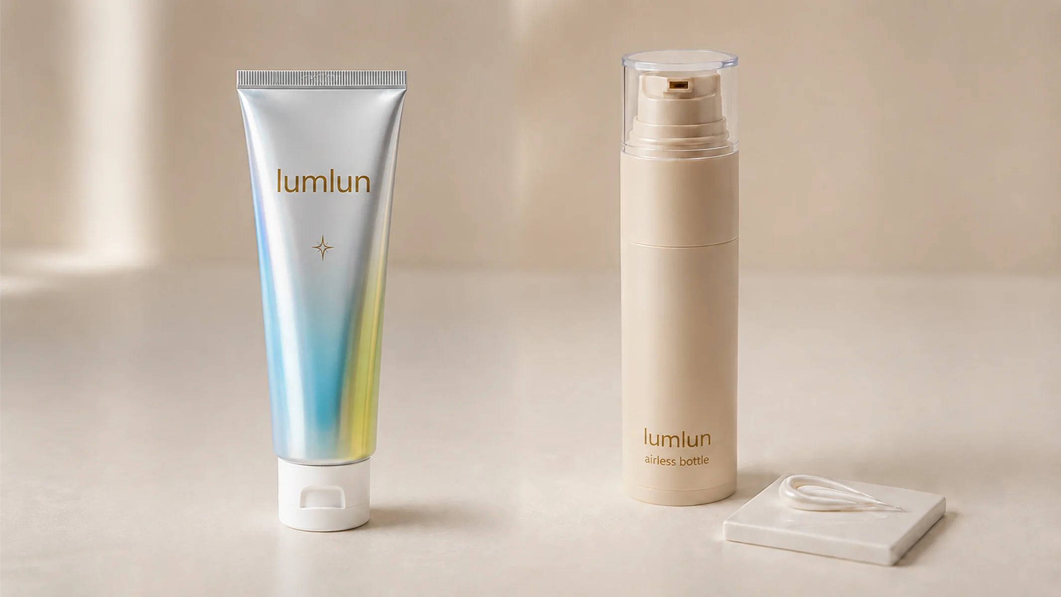 LumLun standard toothpaste tube and airless toothpaste pump bottle comparison for premium oral care packaging