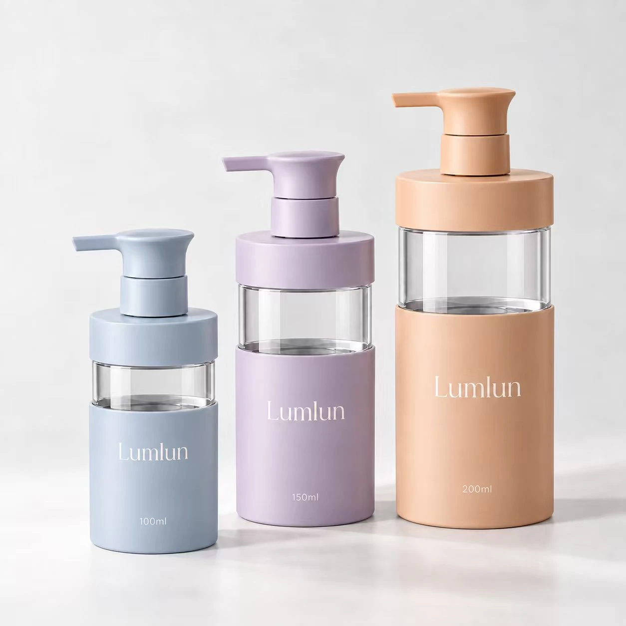 PET Pump Bottle with Clear Window Band reference image 3