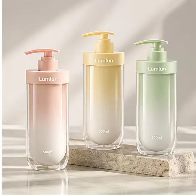 Botella PET de doble pared para champú y gel de ducha – imagen de referencia 3