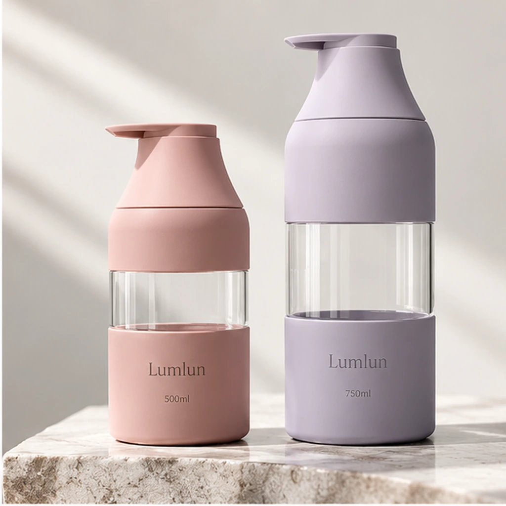Large Capacity PET Shampoo Pump Bottle reference image 3